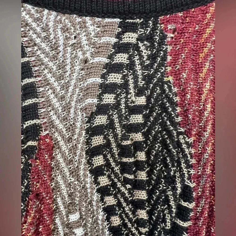 Vintage 90s Tundra Coogi Style Cable Knit Sweater Sz L - Picture 3 of 9